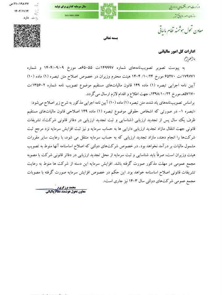 بخشنامه ۲۱۰/۱۹۸۷۷/ص